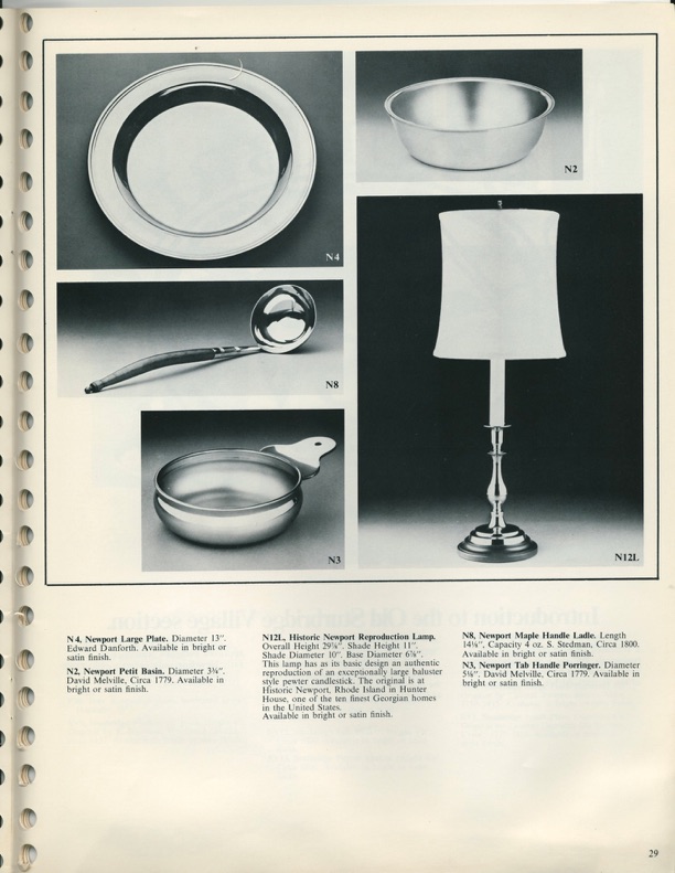 1975 Stieff pewter catalog